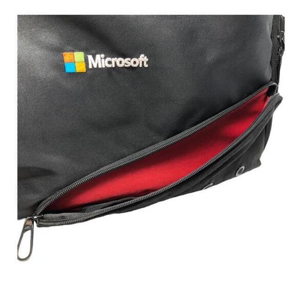 Microsoft Logo Embroidered Work Laptop Travel Commute Bag Tote Organizational L - Picture 8 of 12